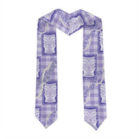 Aloha Hawaii Tiki Palaka Motifs Graduation Stole Honohono Lei Purple Elegant Vibes LT14 - Polynesian Pride