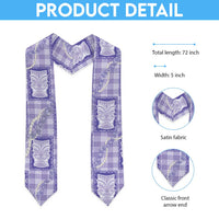 Aloha Hawaii Tiki Palaka Motifs Graduation Stole Honohono Lei Purple Elegant Vibes LT14 - Polynesian Pride