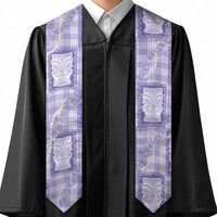 Aloha Hawaii Tiki Palaka Motifs Graduation Stole Honohono Lei Purple Elegant Vibes LT14 - Polynesian Pride