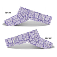 Aloha Hawaii Tiki Palaka Motifs Sun Visor Cap Honohono Lei Purple Elegant Vibes LT14 - Polynesian Pride