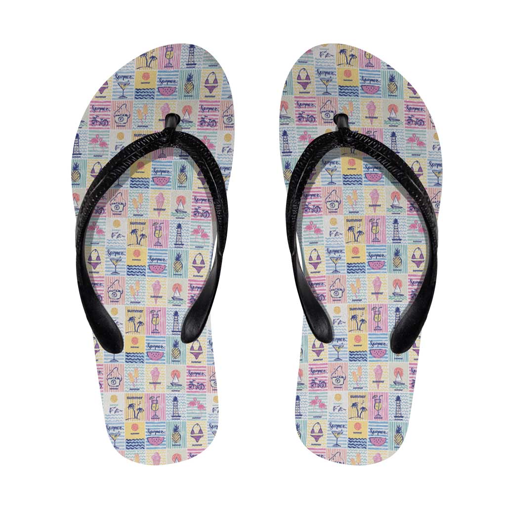 Aloha Summer Posters Grunge Textures Flip Flops