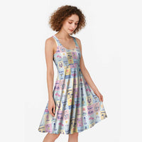 Aloha Summer Posters Grunge Textures Midi Dress