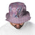 Aloha Vintage Palaka Floral Hawaiian Quilt Bucket Hat Akala Motif - Polynesian Pride