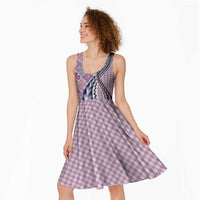 Aloha Vintage Palaka Floral Hawaiian Quilt Midi Dress Akala Motif - Polynesian Pride