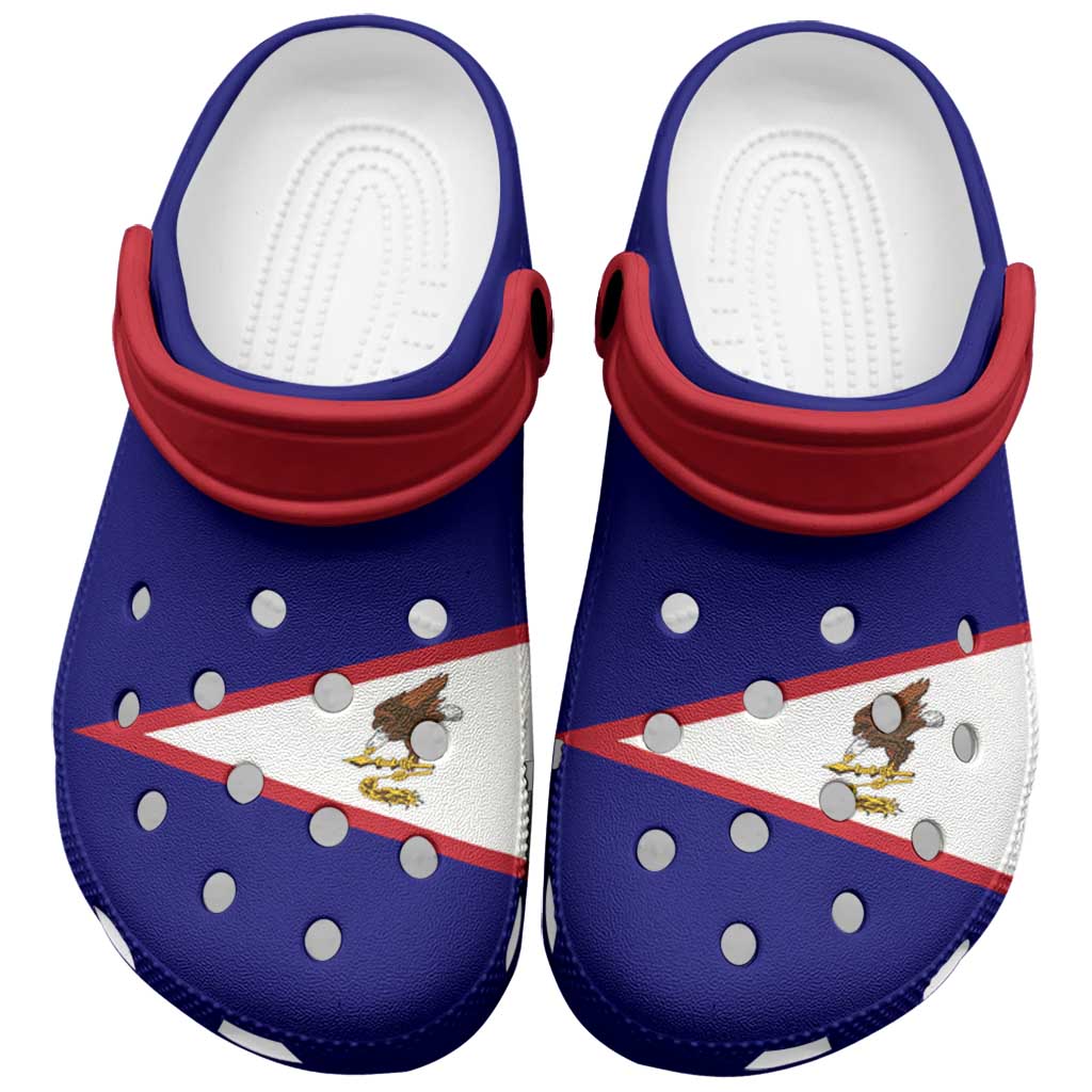 American Samoa Clogs Shoes Heritage Palette Flag-Inspired - Polynesian Pride