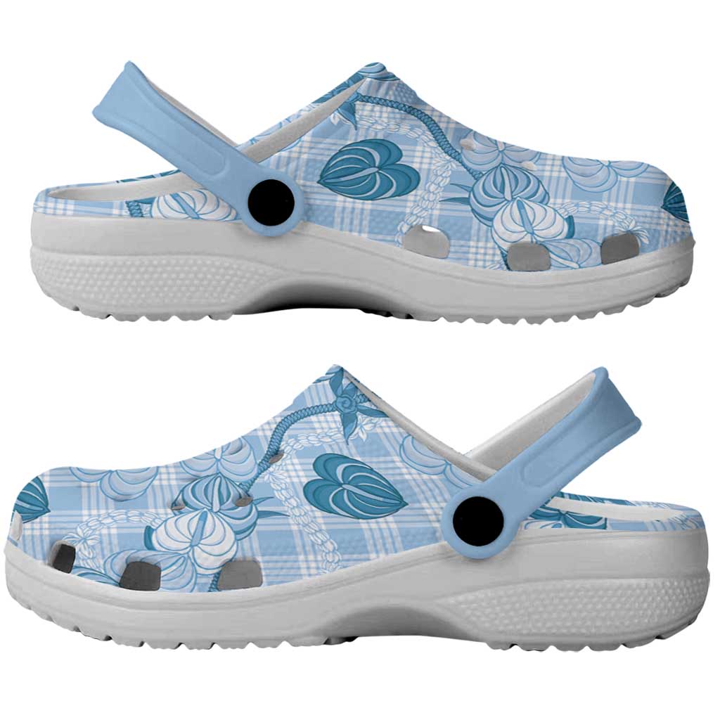 Anthurium Pikake Ti Leaf Palaka Clogs Shoes Blue Version