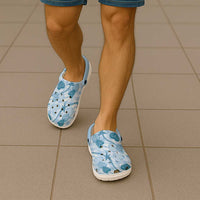 Anthurium Pikake Ti Leaf Palaka Clogs Shoes Blue Version