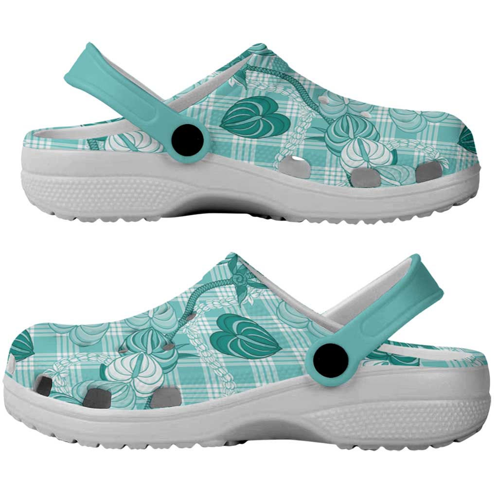 Anthurium Pikake Ti Leaf Palaka Clogs Shoes Turquoise Version