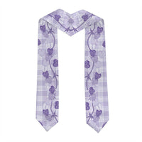 Anthurium Pikake Ti Leaf Palaka Graduation Stole Purple Version