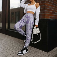 Anthurium Pikake Ti Leaf Palaka Jogger Pants Purple Version