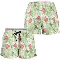 Anthurium Pikake Ti Leaf Palaka Shorts for Women Green Version