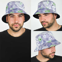 Anthurium Plumeria Lei Pastel Bucket Hat Purple Hawaiian Splendid Palaka LT01 - Polynesian Pride