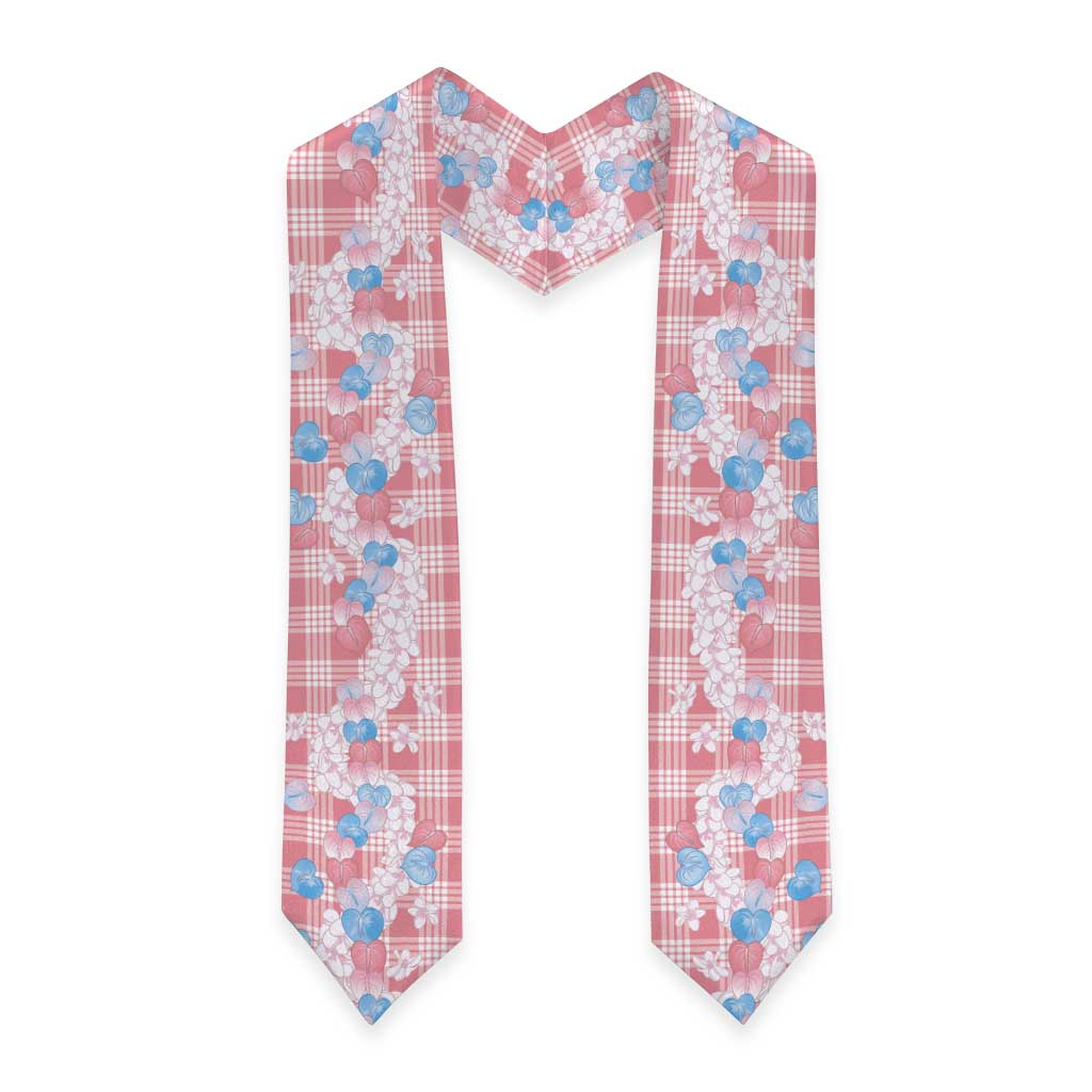 Anthurium Plumeria Lei Pastel Graduation Stole Pink Hawaiian Splendid Palaka LT01 - Polynesian Pride