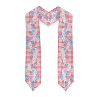 Anthurium Plumeria Lei Pastel Graduation Stole Pink Hawaiian Splendid Palaka LT01 - Polynesian Pride