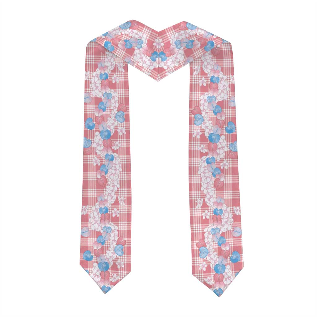 Anthurium Plumeria Lei Pastel Graduation Stole Pink Hawaiian Splendid Palaka LT01 - Polynesian Pride
