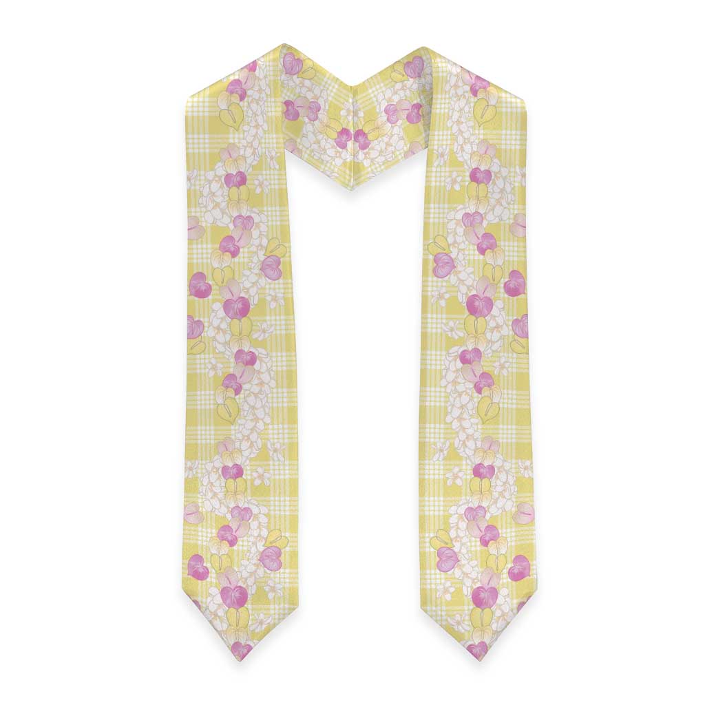 Anthurium Plumeria Lei Pastel Graduation Stole Yellow Hawaiian Splendid Palaka