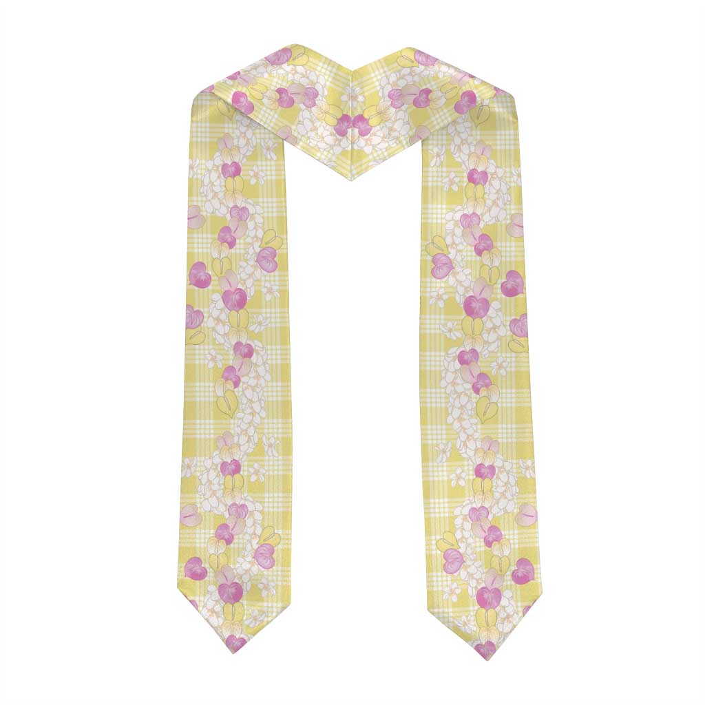 Anthurium Plumeria Lei Pastel Graduation Stole Yellow Hawaiian Splendid Palaka