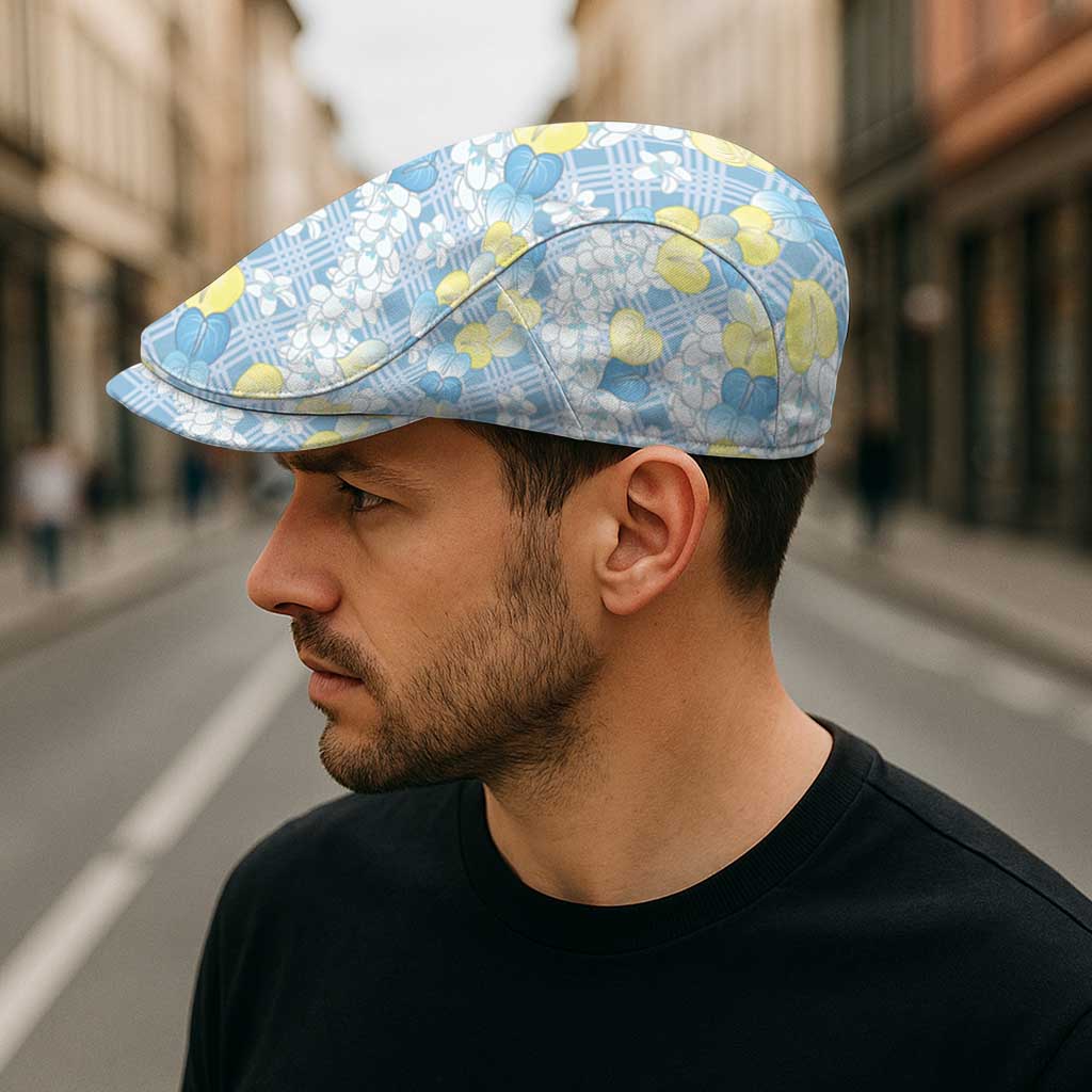 Anthurium Plumeria Lei Pastel Jeff Hat Blue Hawaiian Splendid Palaka