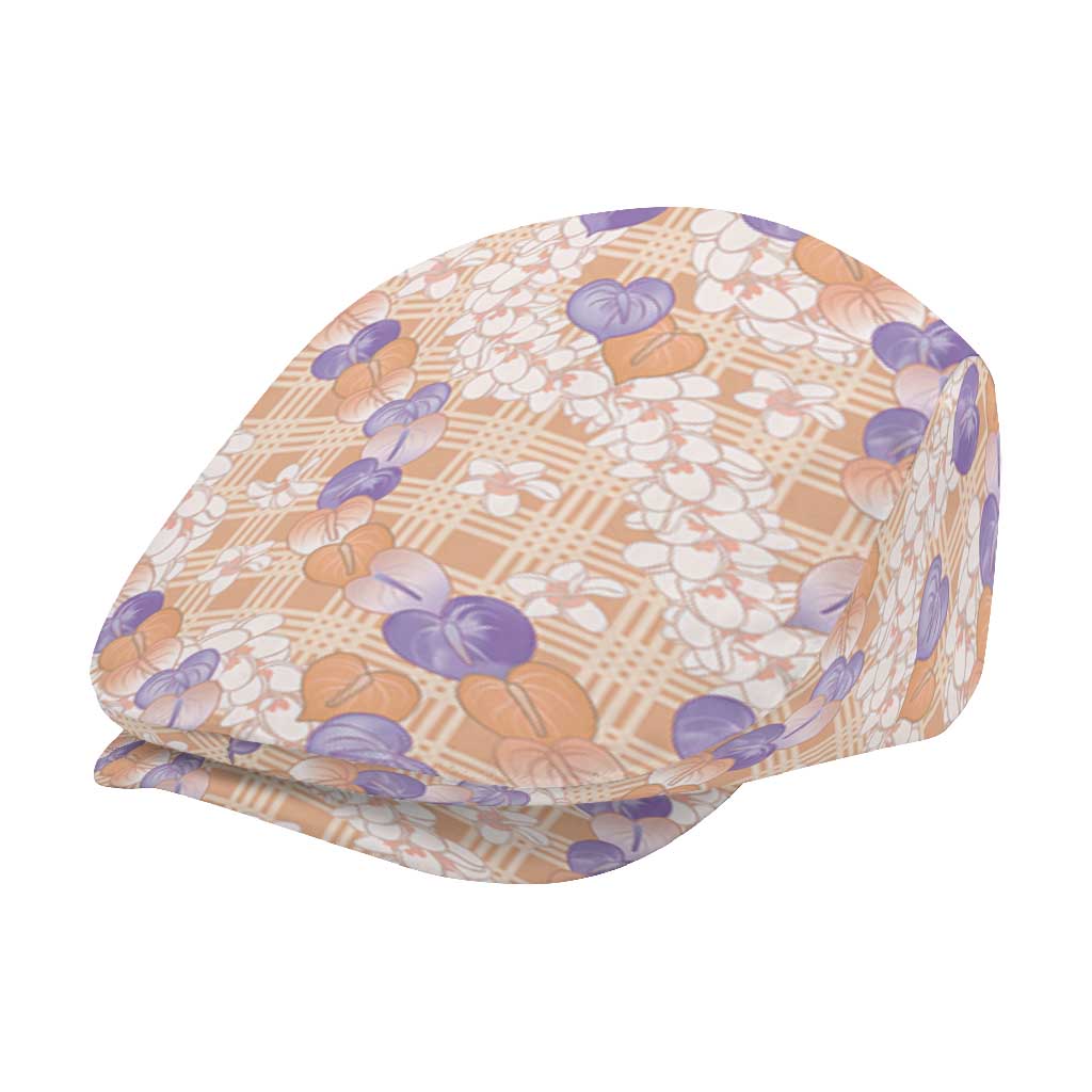 Anthurium Plumeria Lei Pastel Jeff Hat Orange Hawaiian Splendid Palaka LT01 - Polynesian Pride
