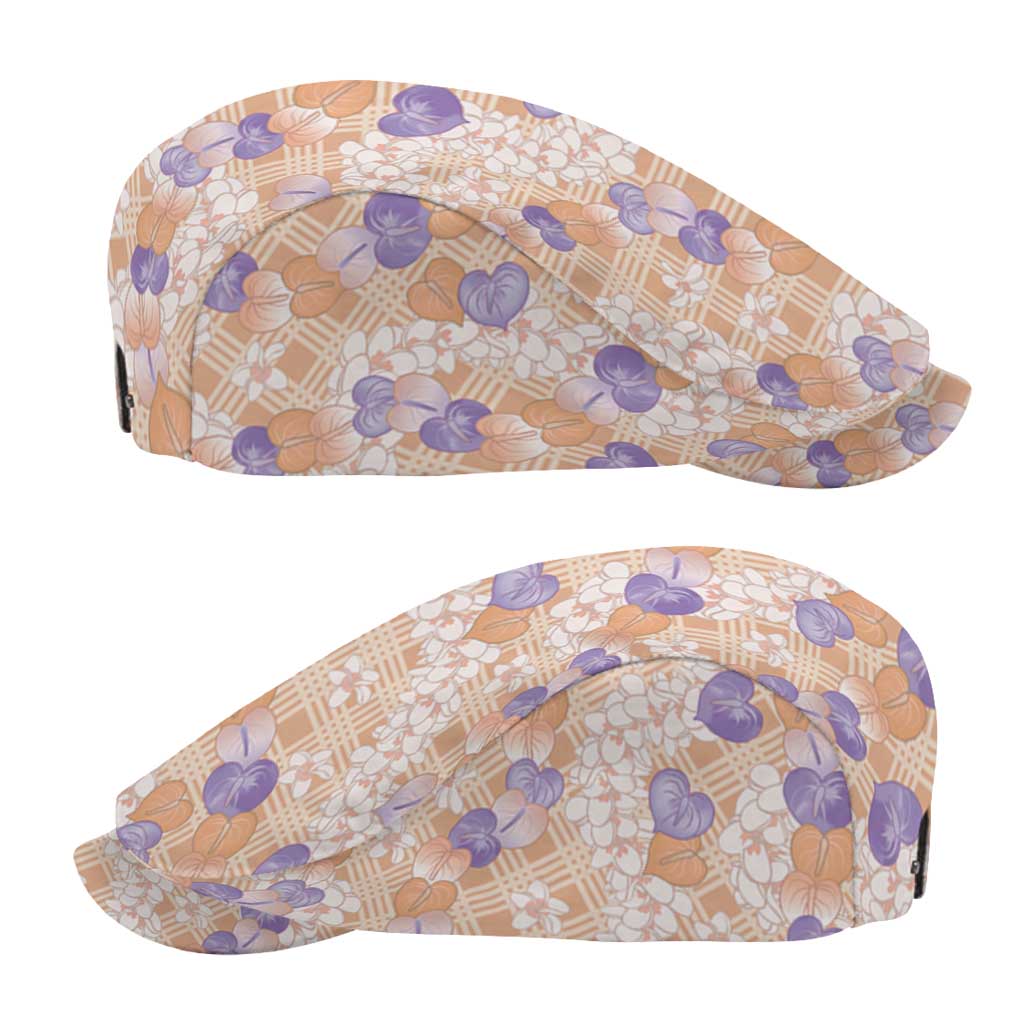 Anthurium Plumeria Lei Pastel Jeff Hat Orange Hawaiian Splendid Palaka LT01 - Polynesian Pride