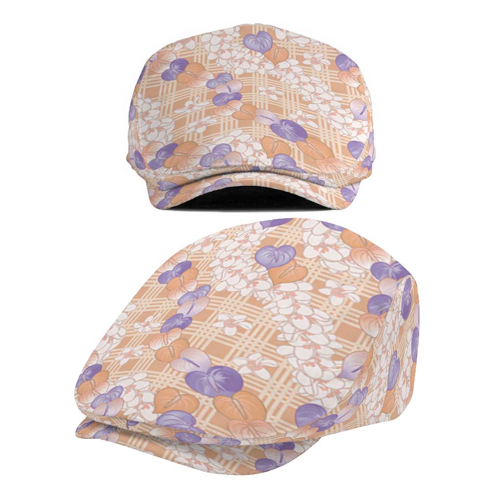 Anthurium Plumeria Lei Pastel Jeff Hat Orange Hawaiian Splendid Palaka LT01 - Polynesian Pride