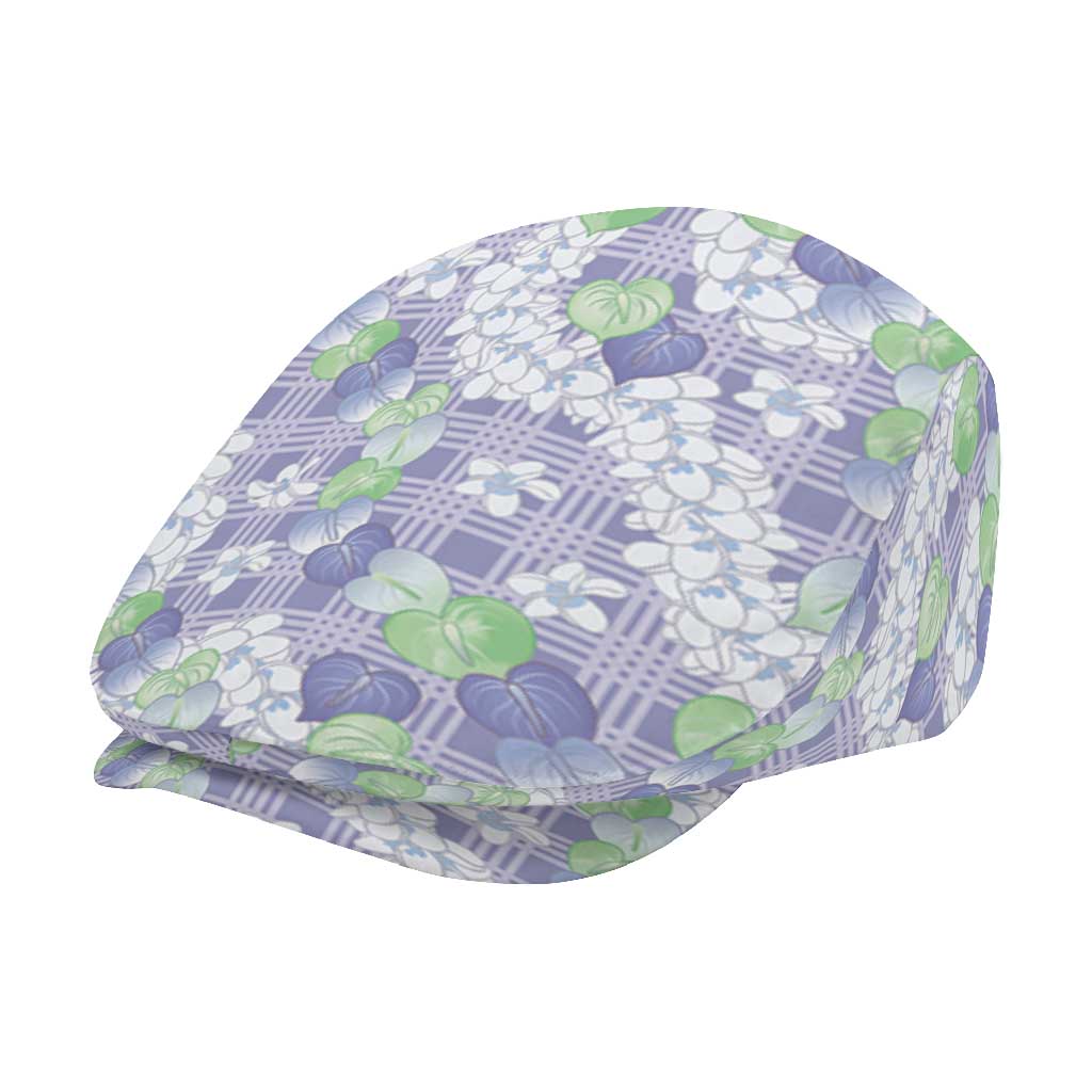 Anthurium Plumeria Lei Pastel Jeff Hat Purple Hawaiian Splendid Palaka LT01 - Polynesian Pride