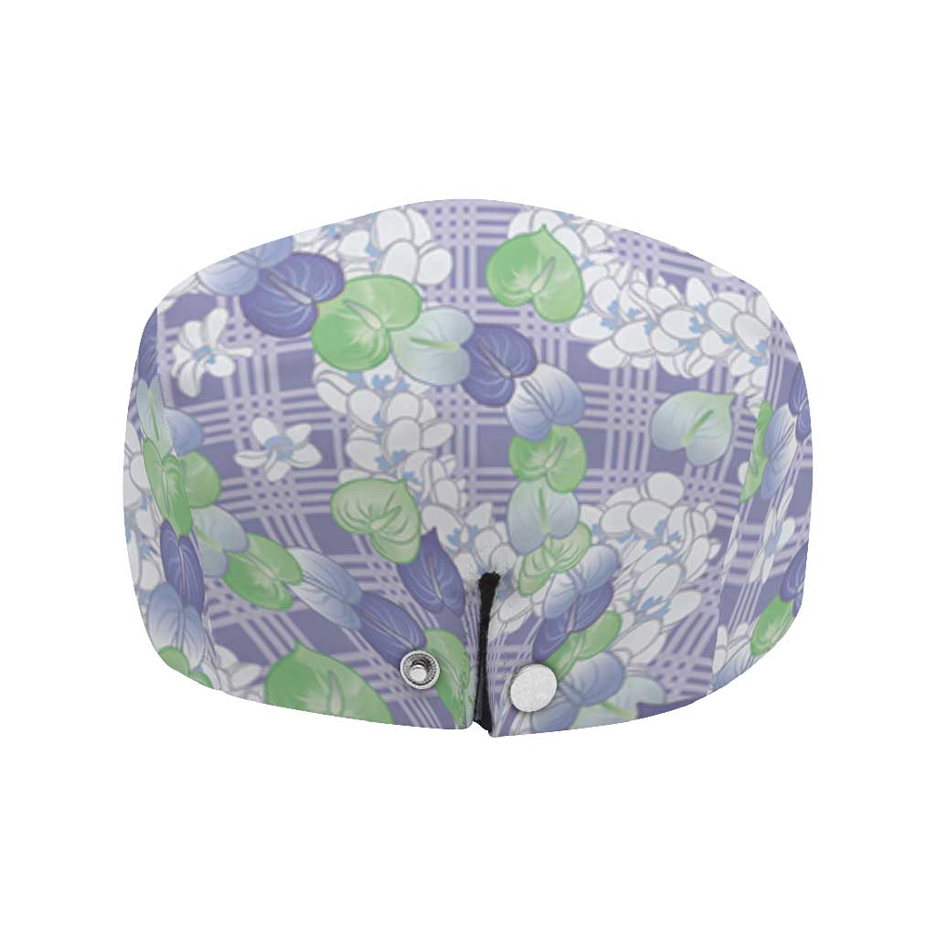 Anthurium Plumeria Lei Pastel Jeff Hat Purple Hawaiian Splendid Palaka LT01 - Polynesian Pride