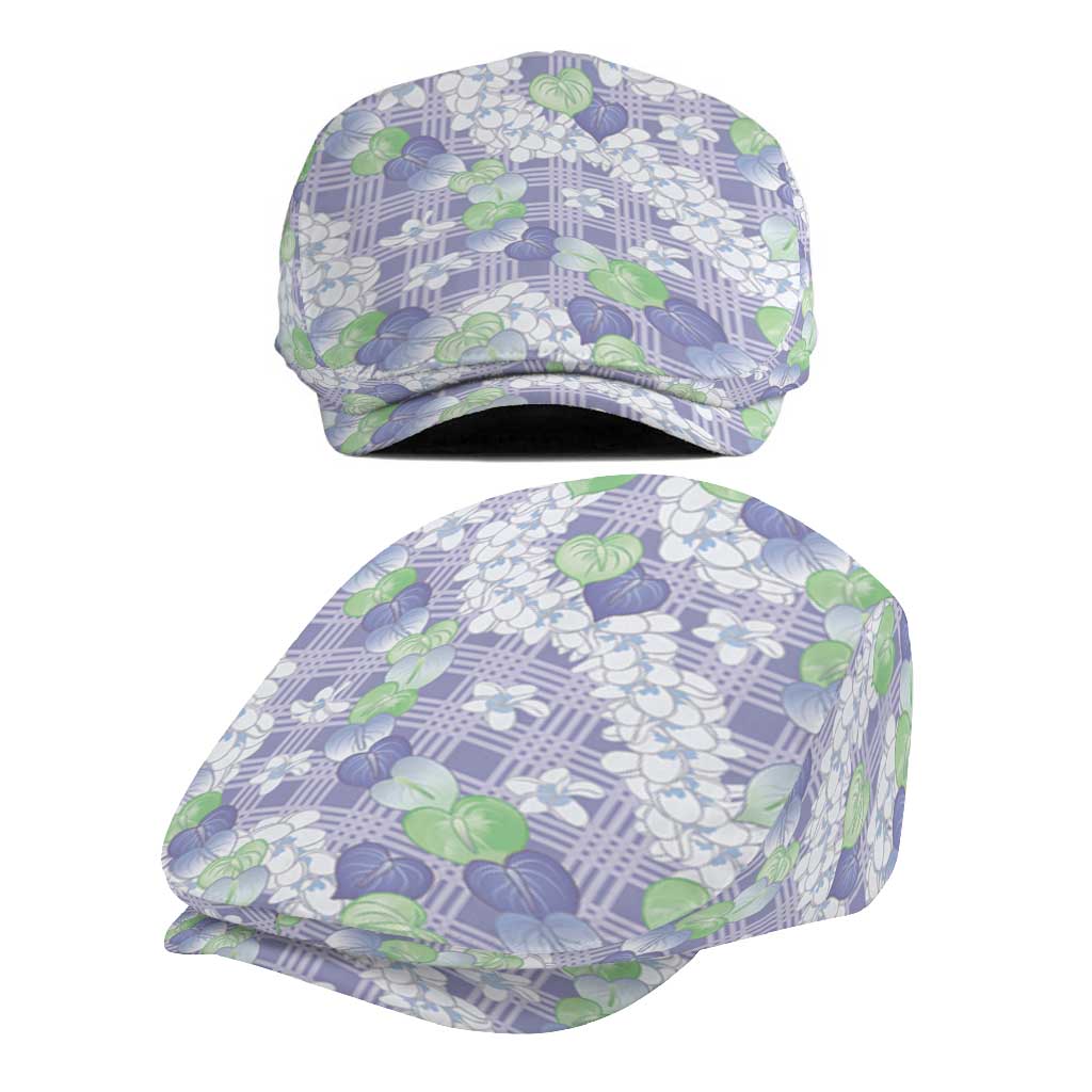 Anthurium Plumeria Lei Pastel Jeff Hat Purple Hawaiian Splendid Palaka LT01 - Polynesian Pride
