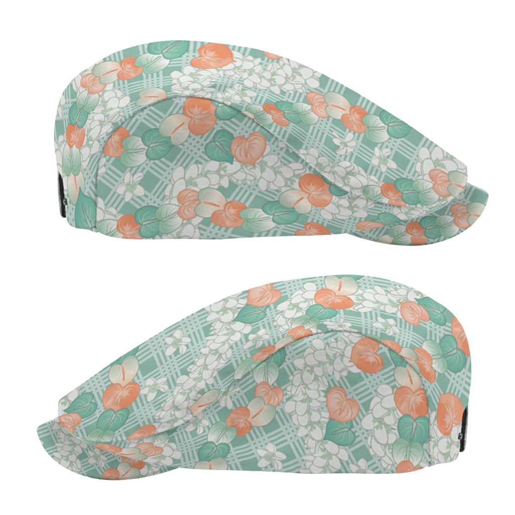 Anthurium Plumeria Lei Pastel Jeff Hat Teal Hawaiian Splendid Palaka