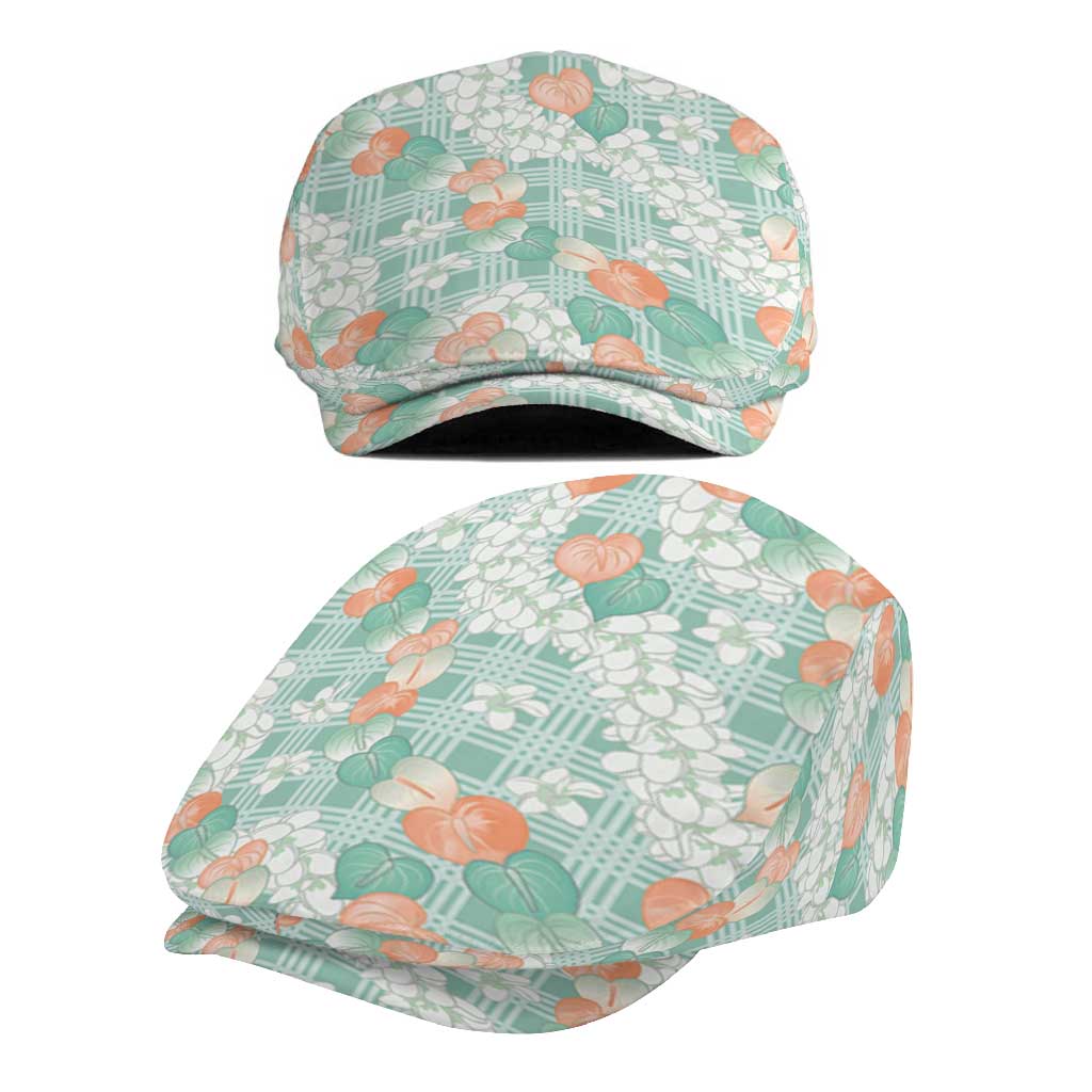 Anthurium Plumeria Lei Pastel Jeff Hat Teal Hawaiian Splendid Palaka