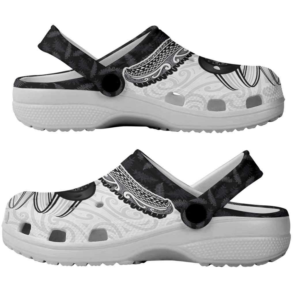 Aotearoa Lawn Bowls Clogs Shoes Maori and Silver Fern Half Style LT03 - Polynesian Pride