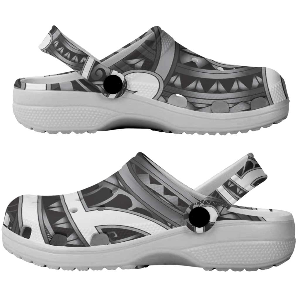 Aotearoa Maori Kowhaiwhai Clogs Shoes Kiwikiwi Puhoro and Patiki LT9 - Polynesian Pride