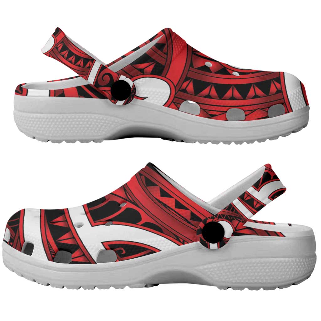 Aotearoa Maori Kowhaiwhai Clogs Shoes Whero Puhoro and Patiki LT9 - Polynesian Pride