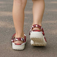 Aotearoa Maori Kowhaiwhai Clogs Shoes Whero Puhoro and Patiki LT9 - Polynesian Pride