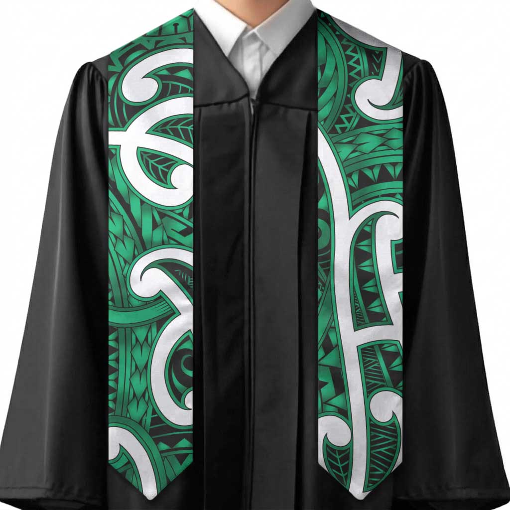 Aotearoa Maori Kowhaiwhai Graduation Stole Kakariki Puhoro and Patiki LT9 - Polynesian Pride