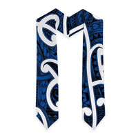 Aotearoa Maori Kowhaiwhai Graduation Stole Kikorangi Puhoro and Patiki
