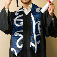 Aotearoa Maori Kowhaiwhai Graduation Stole Kikorangi Puhoro and Patiki LT9
