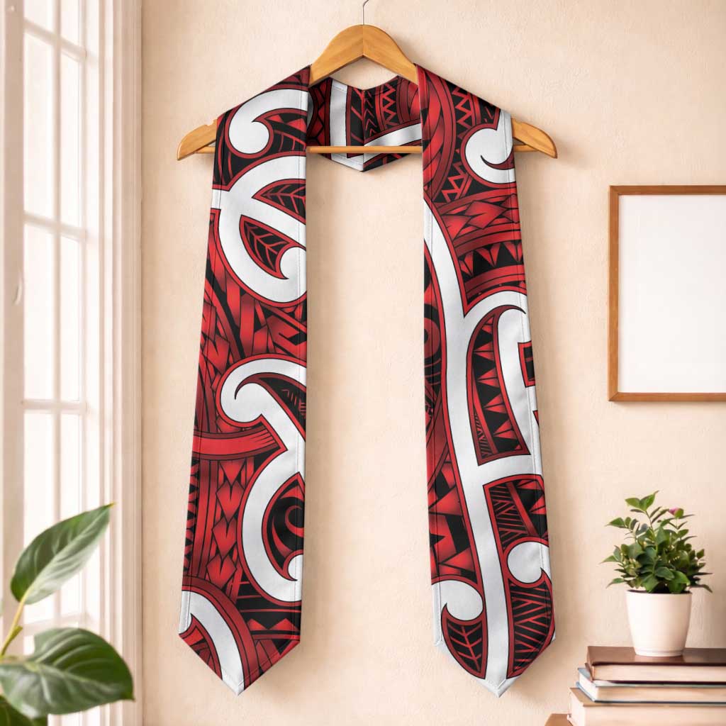 Aotearoa Maori Kowhaiwhai Graduation Stole Whero Puhoro and Patiki
