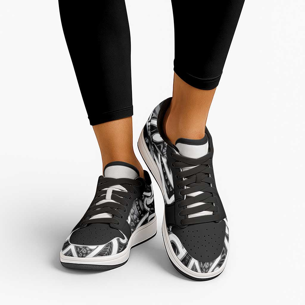 Aotearoa Maori Kowhaiwhai Low Sneakers Kiwikiwi Puhoro and Patiki LT9 - Polynesian Pride