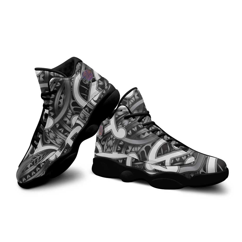 Aotearoa Maori Kowhaiwhai Sneakers J13 Kiwikiwi Puhoro and Patiki LT9 - Polynesian Pride
