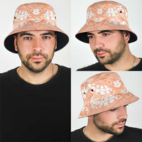 Apricot Mermaid Puakenikeni Maile Lei Bucket Hat