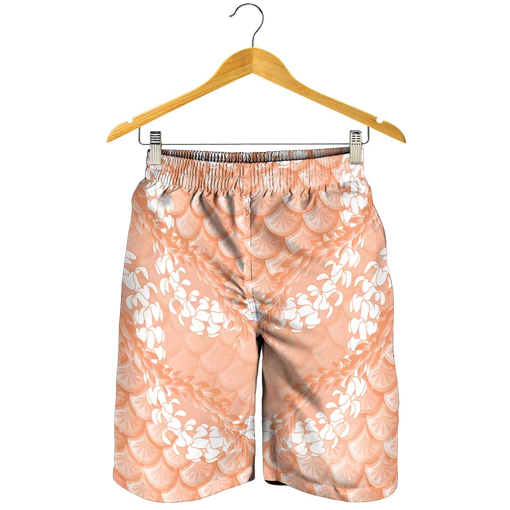 Apricot Mermaid Puakenikeni Maile Lei Shorts for Men