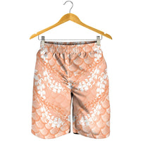 Apricot Mermaid Puakenikeni Maile Lei Shorts for Men