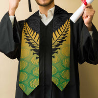 Australia New Zealand Rugby Graduation Stole Gradient Aboriginal Wallabies and Maori Black Fern - Polynesian Pride