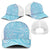 Baby Blue Gradient Polynesia Mesh Trucker Cap Hawaiian Tribal Hammerhead Shark Tattoo - Polynesian Pride