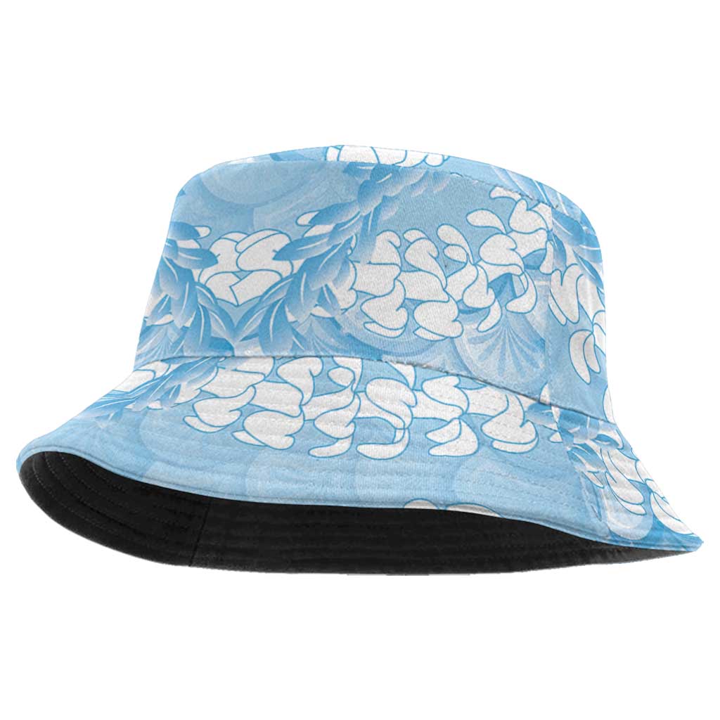 Baby Blue Mermaid Puakenikeni Maile Lei Bucket Hat LT01 One Size Blue - Polynesian Pride