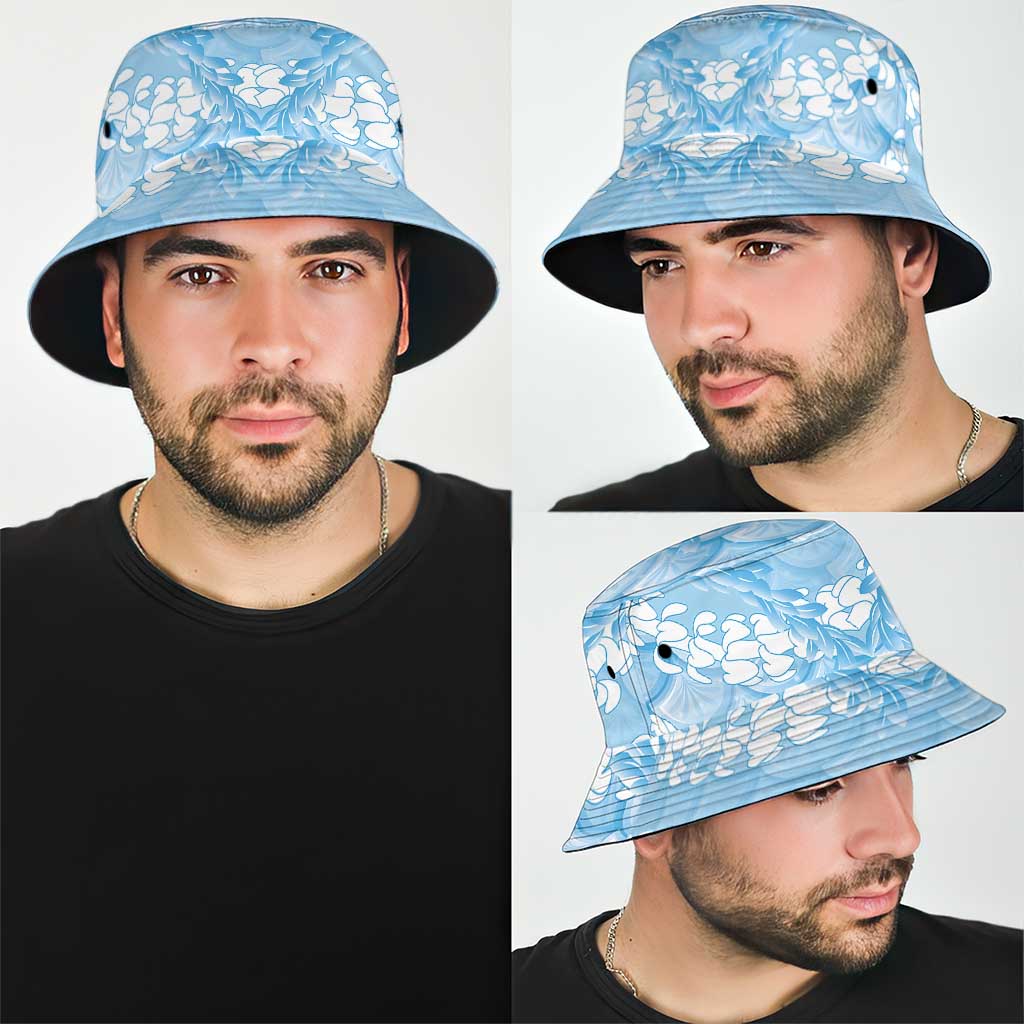 Baby Blue Mermaid Puakenikeni Maile Lei Bucket Hat LT01 - Polynesian Pride