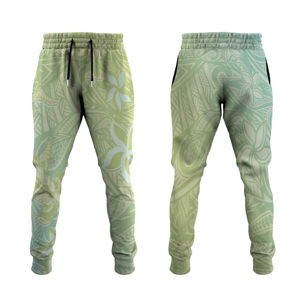 Baby Green Gradient Polynesia Jogger Pants Hawaiian Tribal Hammerhead Shark Tattoo - Polynesian Pride
