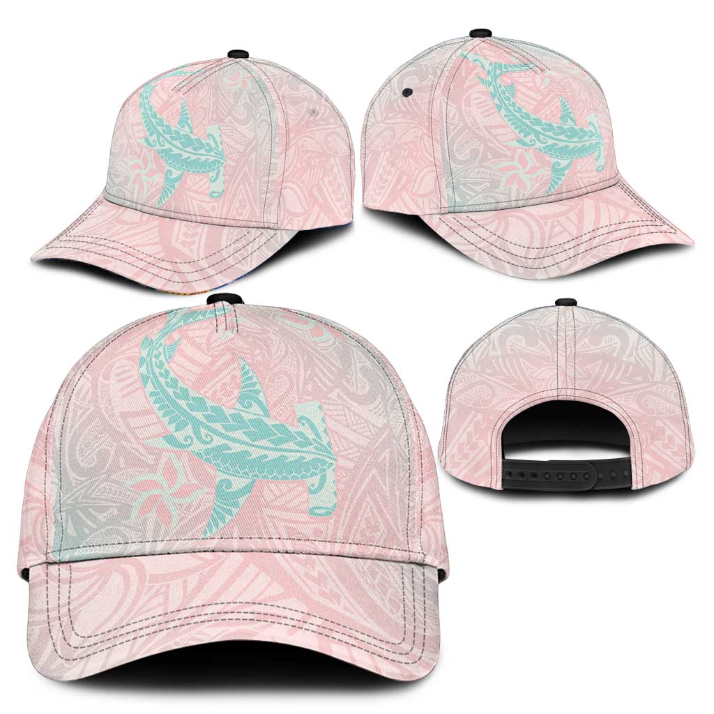 Baby Pink Gradient Polynesia Classic Cap Hawaiian Tribal Hammerhead Shark Tattoo LT14