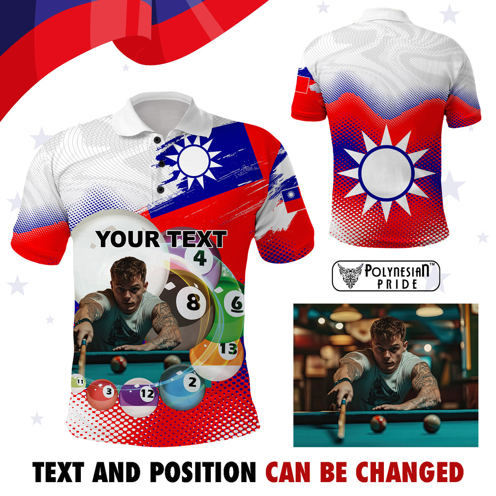 Custom Photo Taiwan Pool Champion Polo Shirt The Art of Perfect Precision CTM03
